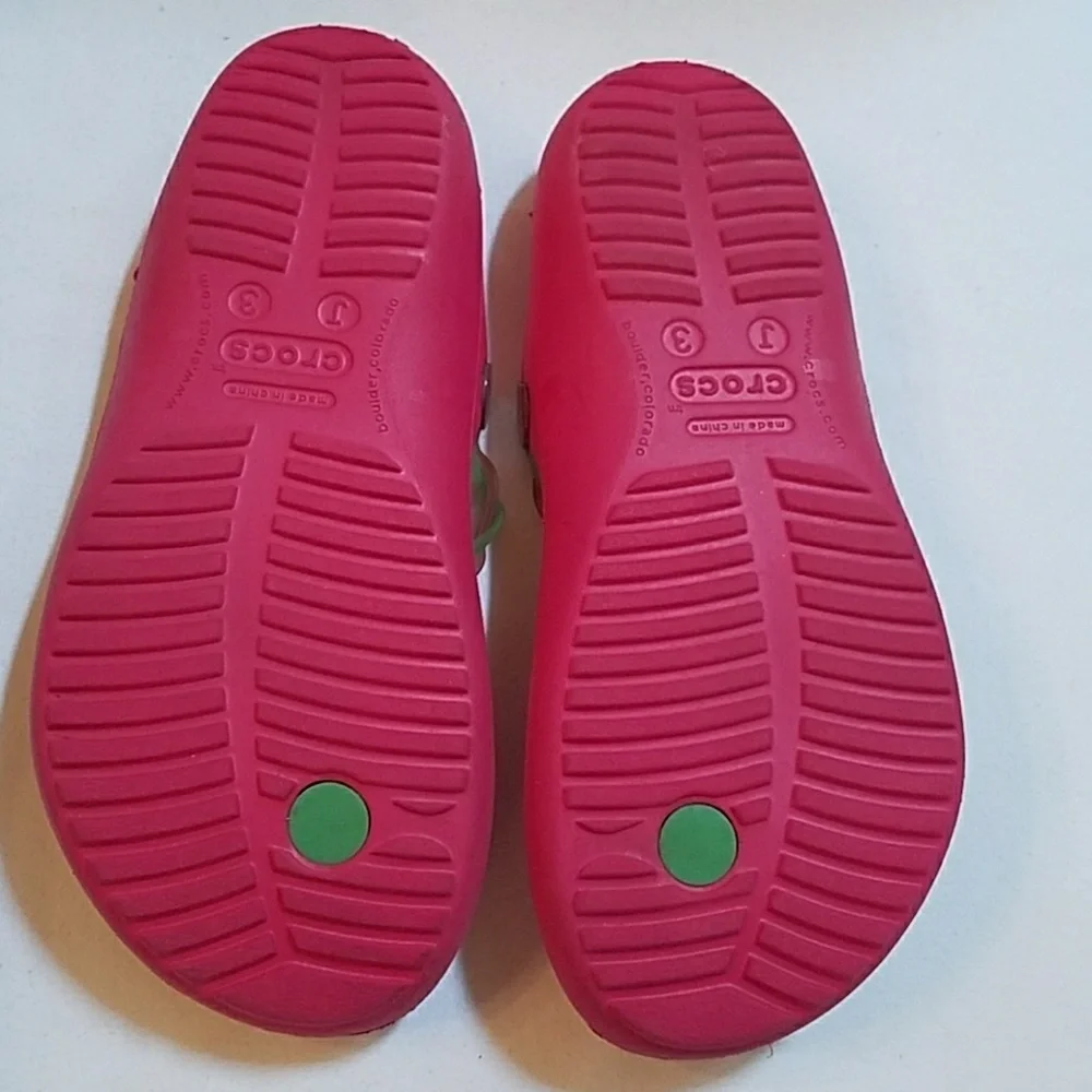 JUNIOR GIRLS CROCS FLIP FLOPS SANDALS (sz J3)